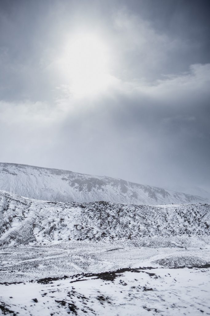 Snow, Ice and mountains. 